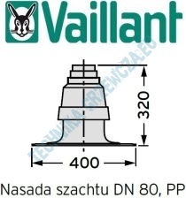 Vaillant Nasada szachtu DN 80 (podstawa nasady 400 mm), PP 303963